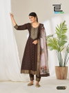 Gemini Blue Hills Rayon Foil Printed Anarkali Kurti Collections
